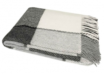 Шерстяной плед Vladi Ельф/Liam 170X210 бело-св.серый-темно-серый