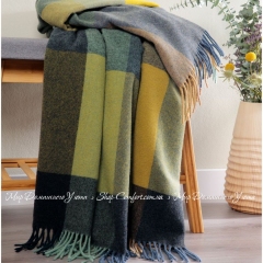 Кашемировый плед Biederlack Bocasa Pleasant yellow 130х170